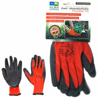 Gartenhandschuh rot-schwarz