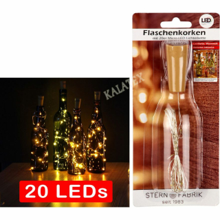 Flaschenkorken mit 20er LED-Lichterkette