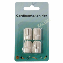 Gardinenhaken, 4er weiß