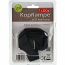 Kopflampe 7 LED mit Stirnband