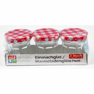 Einmachgläser 3er 30ml Schraubdeckel