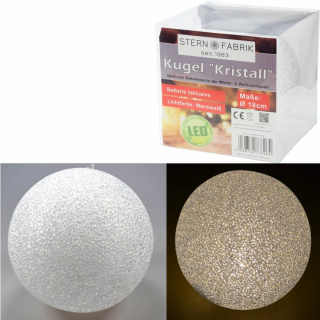Kugel "Kristall" 1 LED 18cm