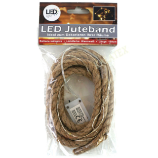 Juteband mit 10 LED