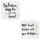 Servietten mit Spruch Feier