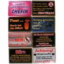 Blechschild mit Bild und Spruch 18x12cm