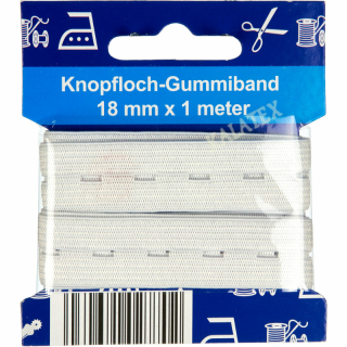Knopfloch Gummiband 18mm