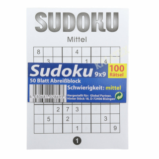 Sudoku Block A6, 50 Blatt