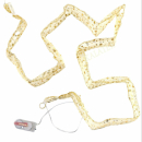 Stoffband gold Organza mit LED