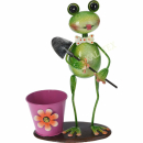 Frosch mit Blumentopf