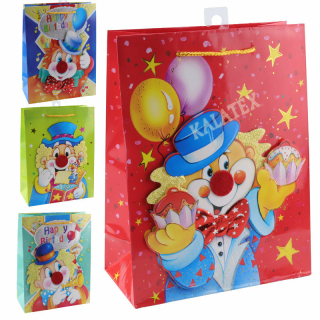 Geschenktasche Happy Birthday Clown 3D