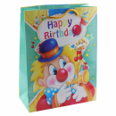 Geschenktasche Happy Birthday Clown 3D