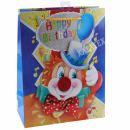 Geschenktasche Happy Birthday Clown 3D