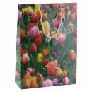Geschenktasche buntes Tulpenfeld large