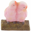 Vogelpaar rosa auf Ast mit LED