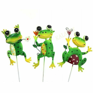 Gartenstecker Frosch Metall