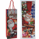 Geschenktasche Flasche Weihnachtsmann