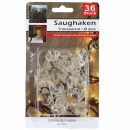 Saughaken transparent 2 cm 36er