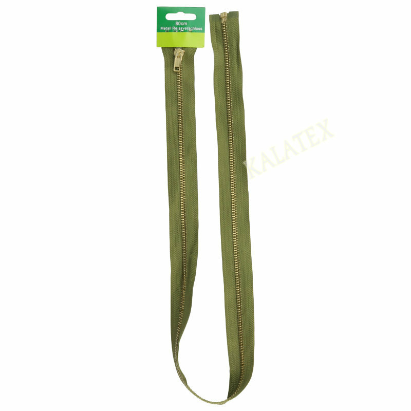 YKK Reißverschluss 2-Wege Teilbar – 80 Cm, Olivgrün, Mit Metallzähnen Für Jacken & Taschen