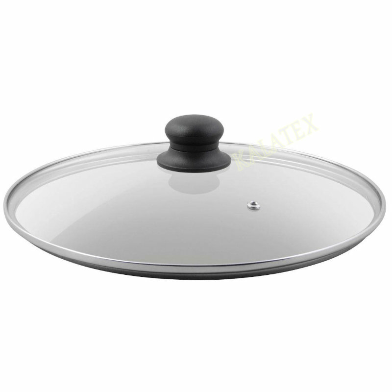 Glas-Kochtopfdeckel Mit Silikonrand (33 Cm) – Transparent, Hitzebeständig & Bruchsicher Für Pfannen & Töpfe
