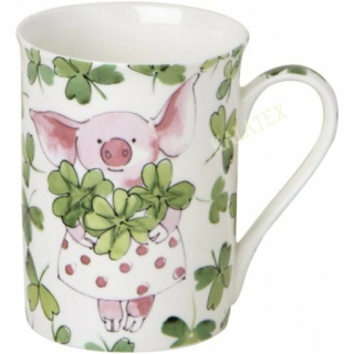 Kaffeebecher Bone China IHR "Piggy Luck"