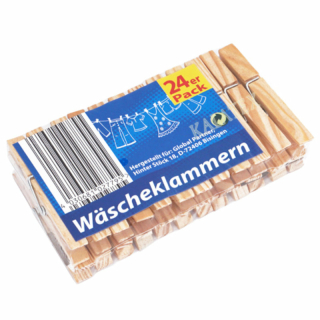 Wäscheklammern Holz 24er