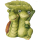 Tier mit Blatt 14cm Keramik