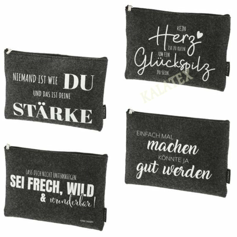 Tasche Filz mit Spruch 21,5x15,5cm Großhandel für Sonderposten und