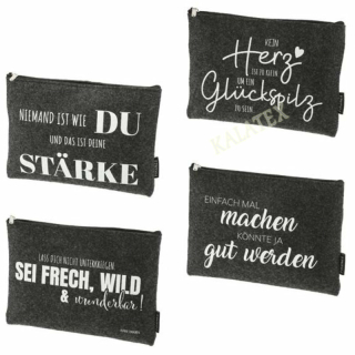 Tasche Filz mit Spruch 21,5x15,5cm