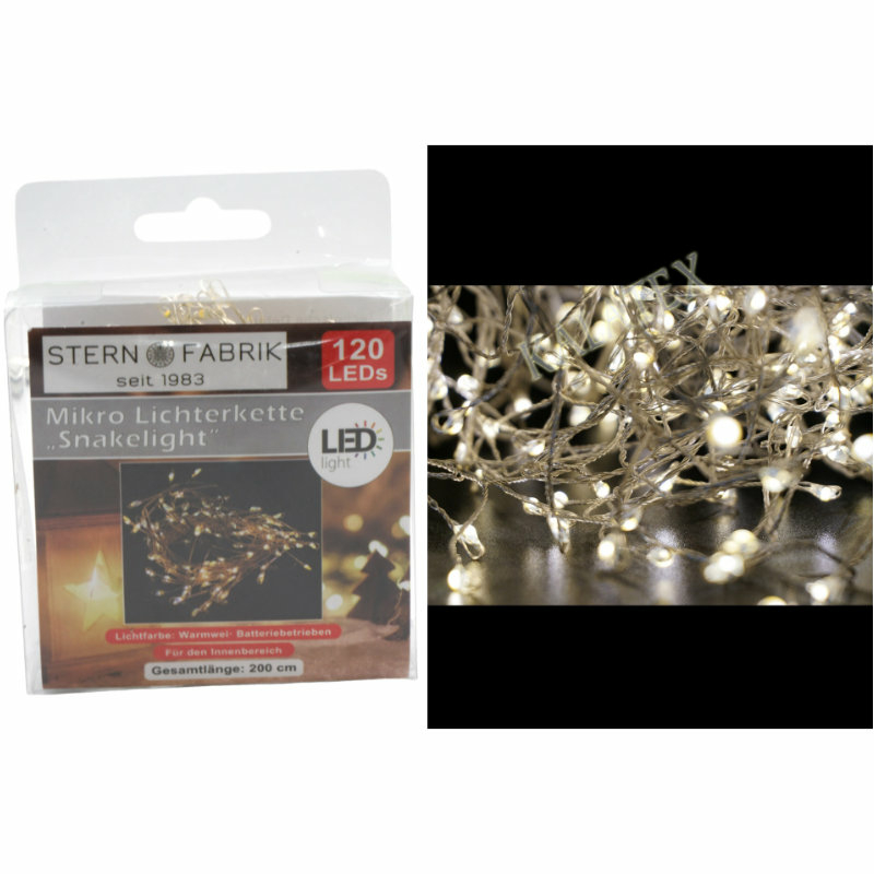 Lichterkette Mikro 120 LED, "Snakelight" Großhandel für Sonderposte