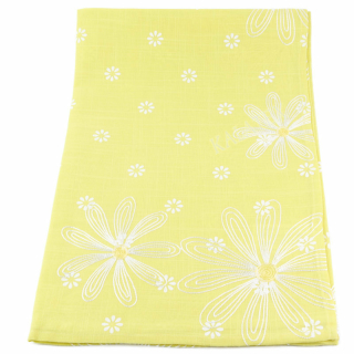 Tischdecke Stickerei und Druck 85 x 85 cm Blumen