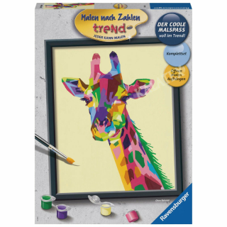 Malen nach Zahlen bunte Giraffe