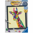 Malen nach Zahlen bunte Giraffe