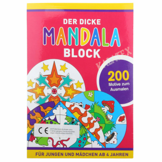 Malblock Mandala mit 200 Motiven