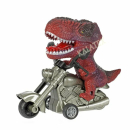 Dinosaurier auf Motorrrad