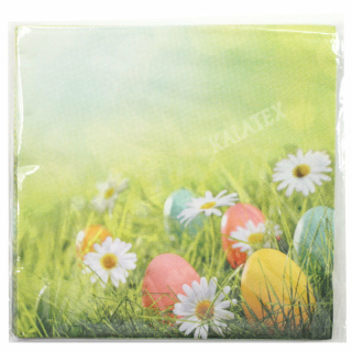 Servietten Ostern Eier und Blumen 33x33cm 20er