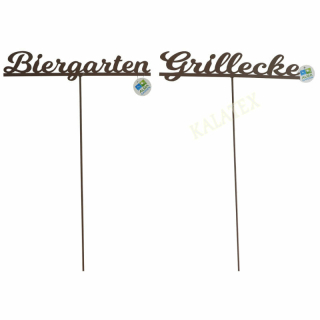 Gartenstecker Rostlook mit Spruch 95x40cm