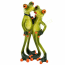 Froschpaar mit Krawatte 17 cm Dekofigur