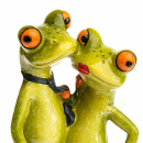Froschpaar mit Krawatte 17 cm Dekofigur