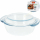 Auflaufform rund mit Deckel 1500ml aus Glas