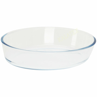 Auflaufform oval aus Glas