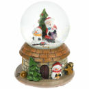 Schneekugel 6,5cm Glas mit LED