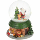 Schneekugel 6,5cm Glas mit LED