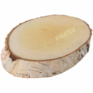 Baumscheibe oval aus Birkenholz