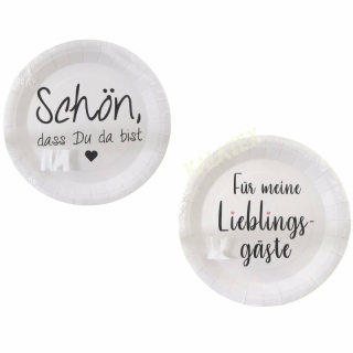 Partyteller Pappe Gastfreundschaft 6er Pack