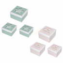 Boxenset mit Sichtfenster und Glitzer 3er Set