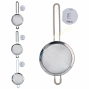 Sieb Edelstahl 14cm mit gummiertem farbigem Griff