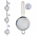 Sieb Edelstahl 14cm mit gummiertem farbigem Griff
