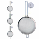 Sieb Edelstahl 20cm mit gummiertem farbigem Griff