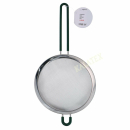 Sieb Edelstahl 20cm mit gummiertem farbigem Griff