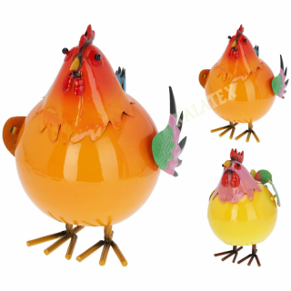 Dekofigur Huhn aus Metall 28cm